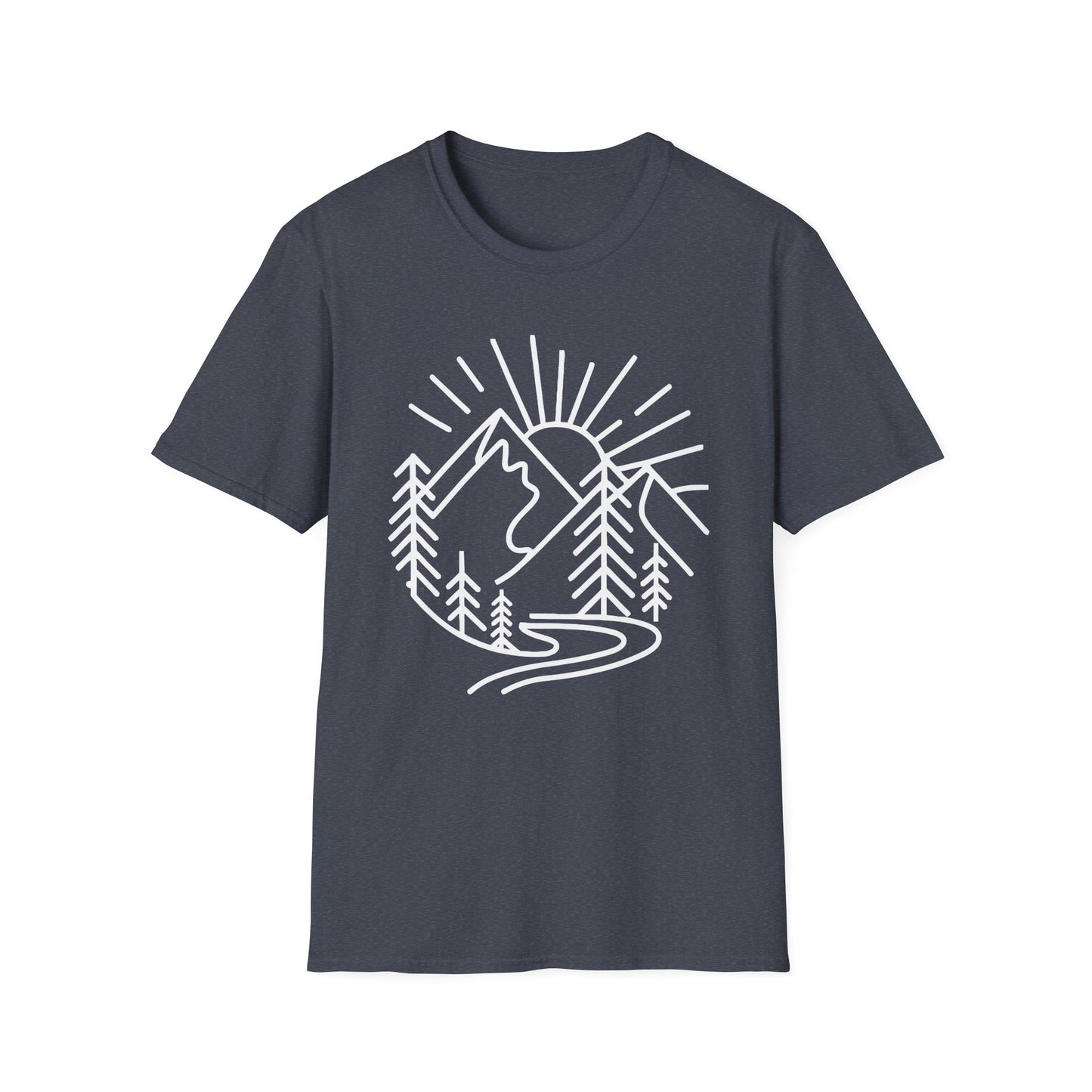 Mountains and Trees Hikers Adventures minimalist Design V1 T-Shirt