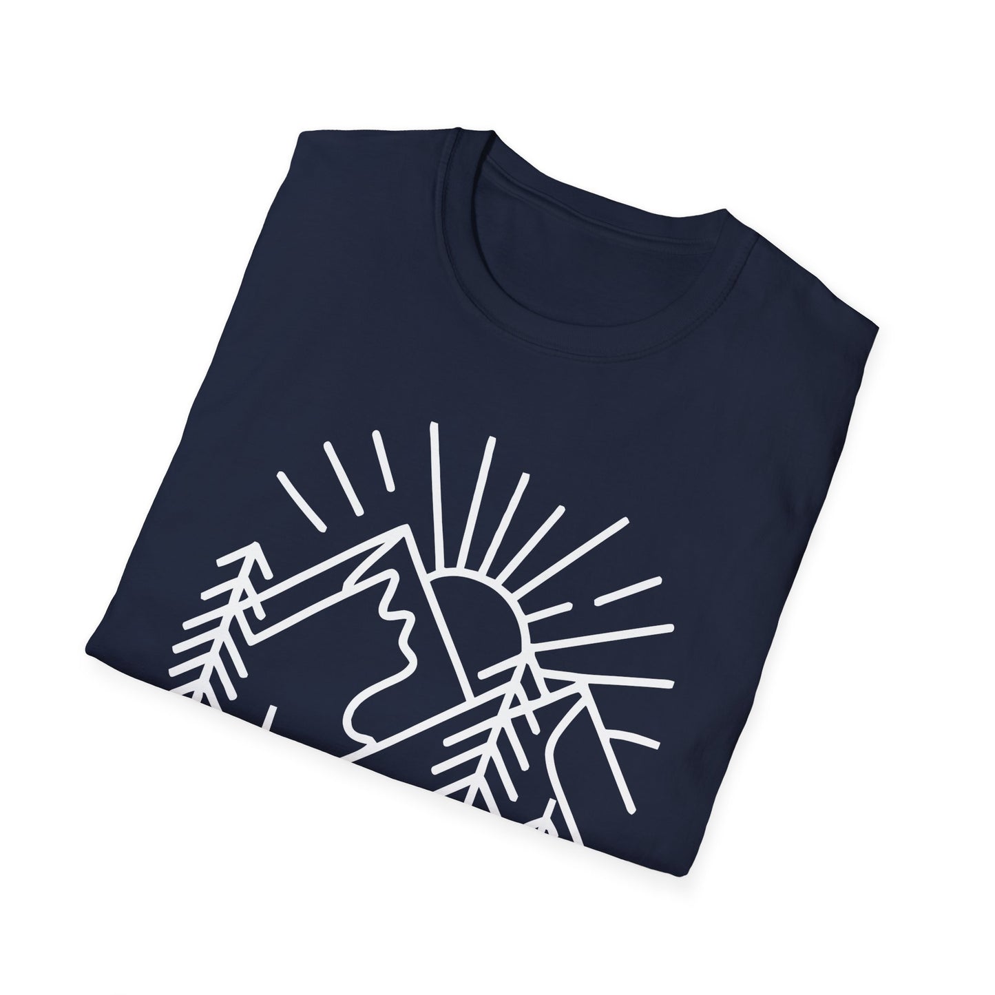 Mountains and Trees Hikers Adventures minimalist Design V1 T-Shirt