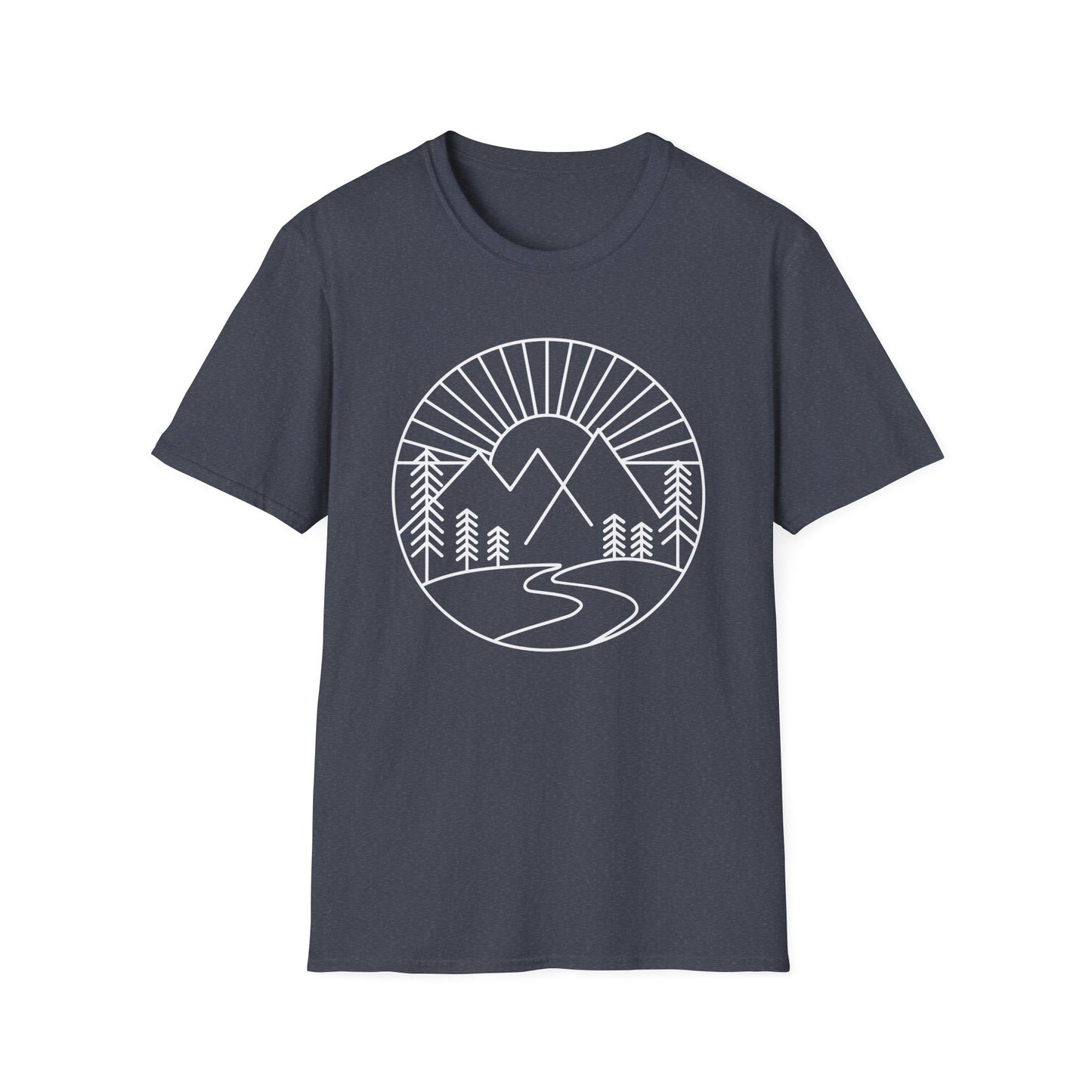 Mountains and Trees Hikers Adventures Minimalist V1 T-Shirt