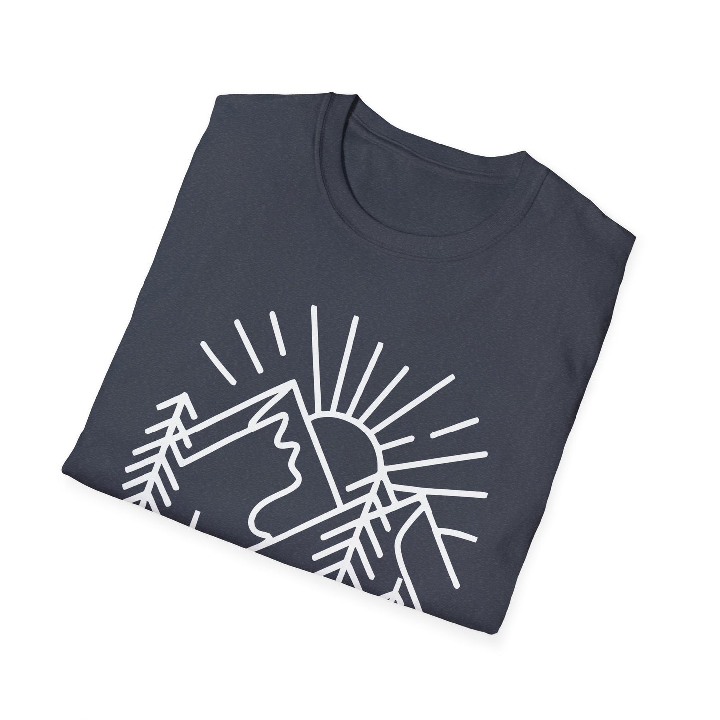 Mountains and Trees Hikers Adventures minimalist Design V1 T-Shirt