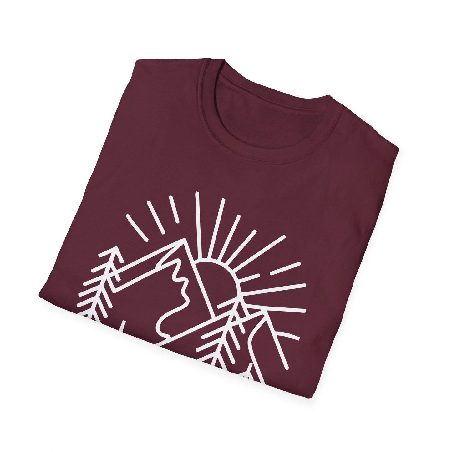 Mountains and Trees Hikers Adventures minimalist Design V1 T-Shirt