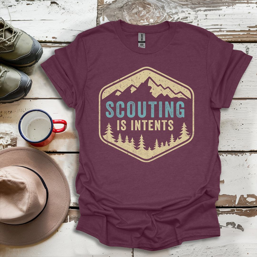 Hiking Outdoor Nature Scouting Is Intents V2 T-Shirt