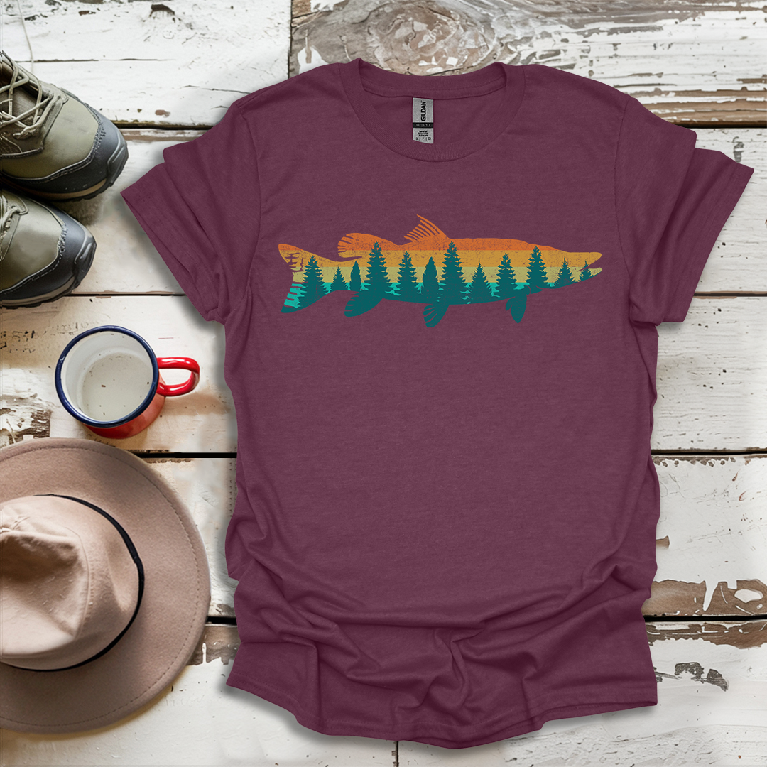 Fly Fishing Outdoor Forest Nature Fisherman Wildlife V3 T-Shirt