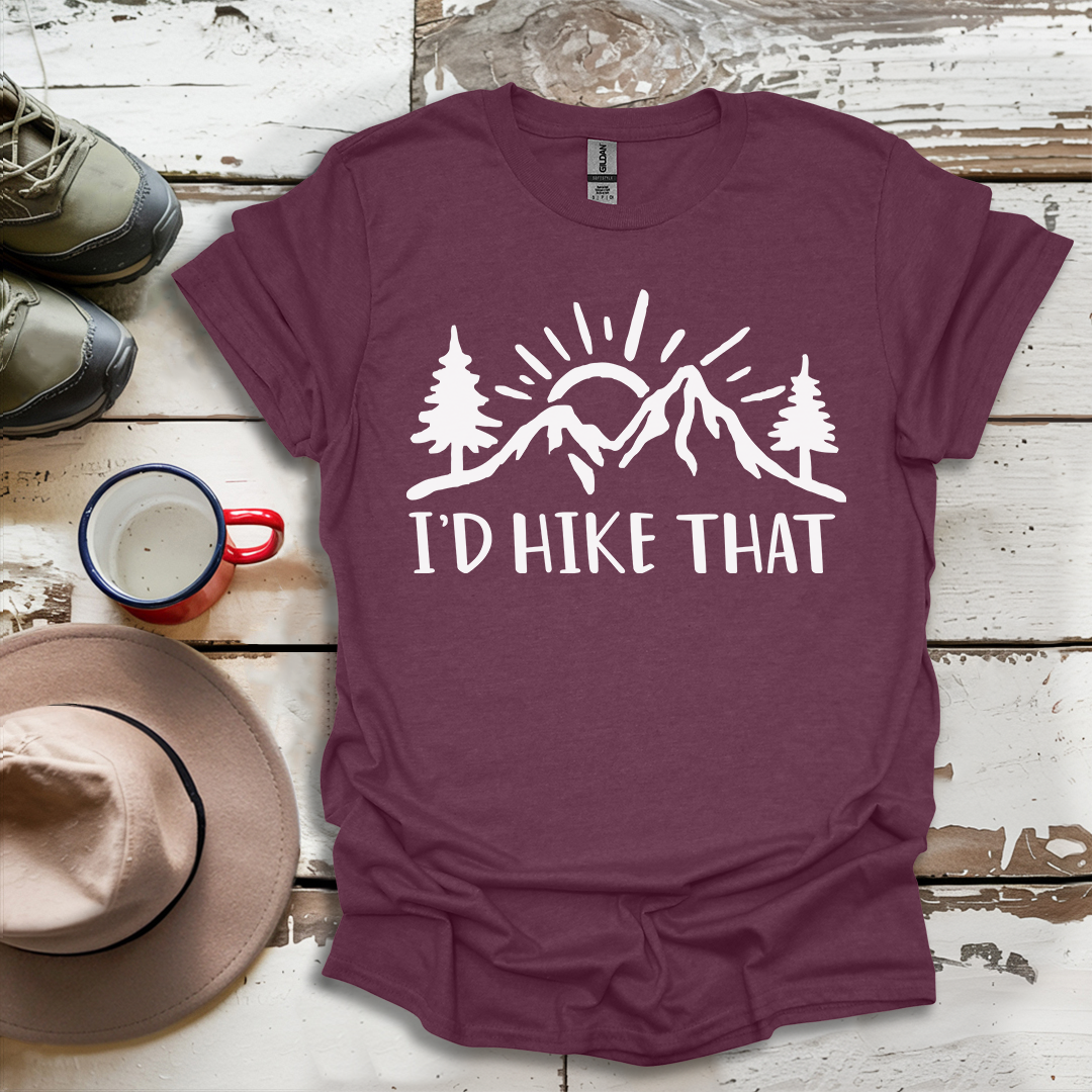 Retro Vinatge Outdoor Nature I'd Hike That V4 T-Shirt