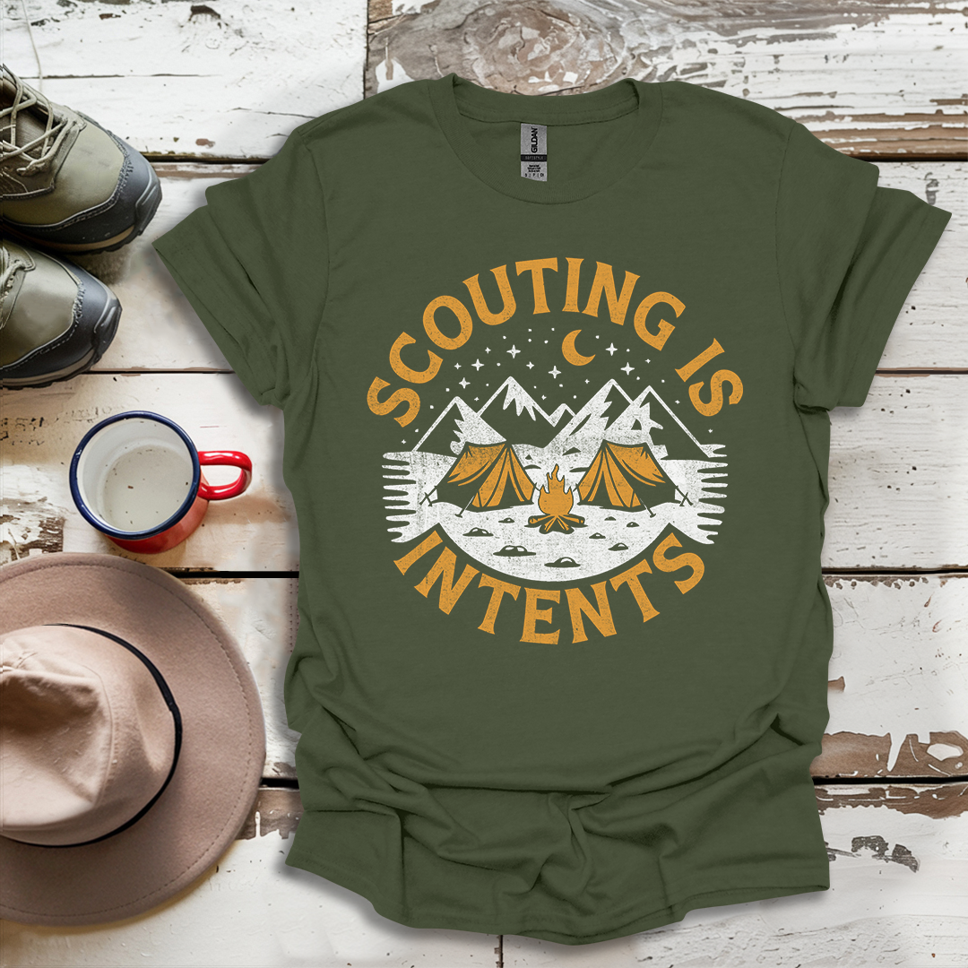 Hiking Outdoor Nature Scouting Is Intents V4 T-Shirt