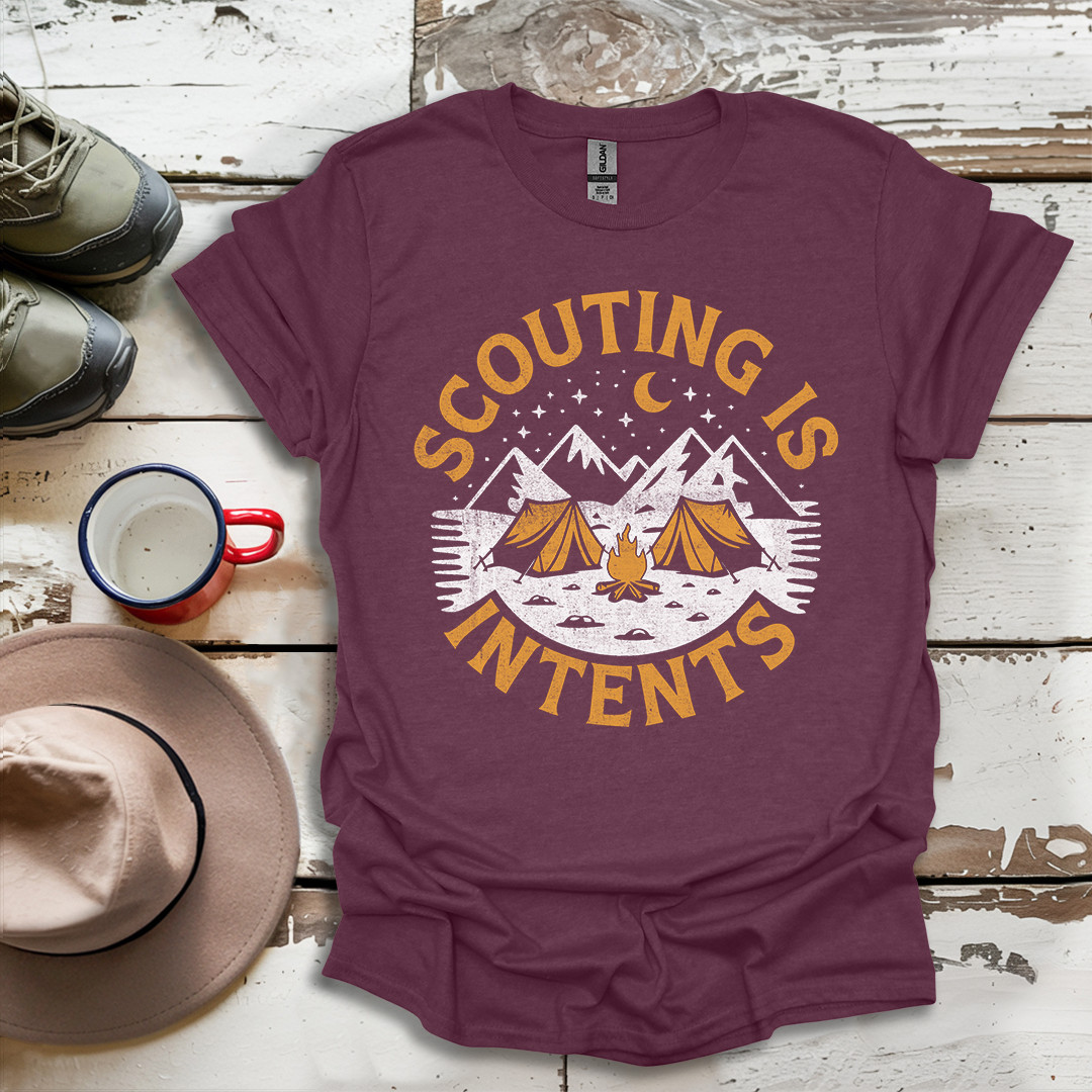 Hiking Outdoor Nature Scouting Is Intents V4 T-Shirt