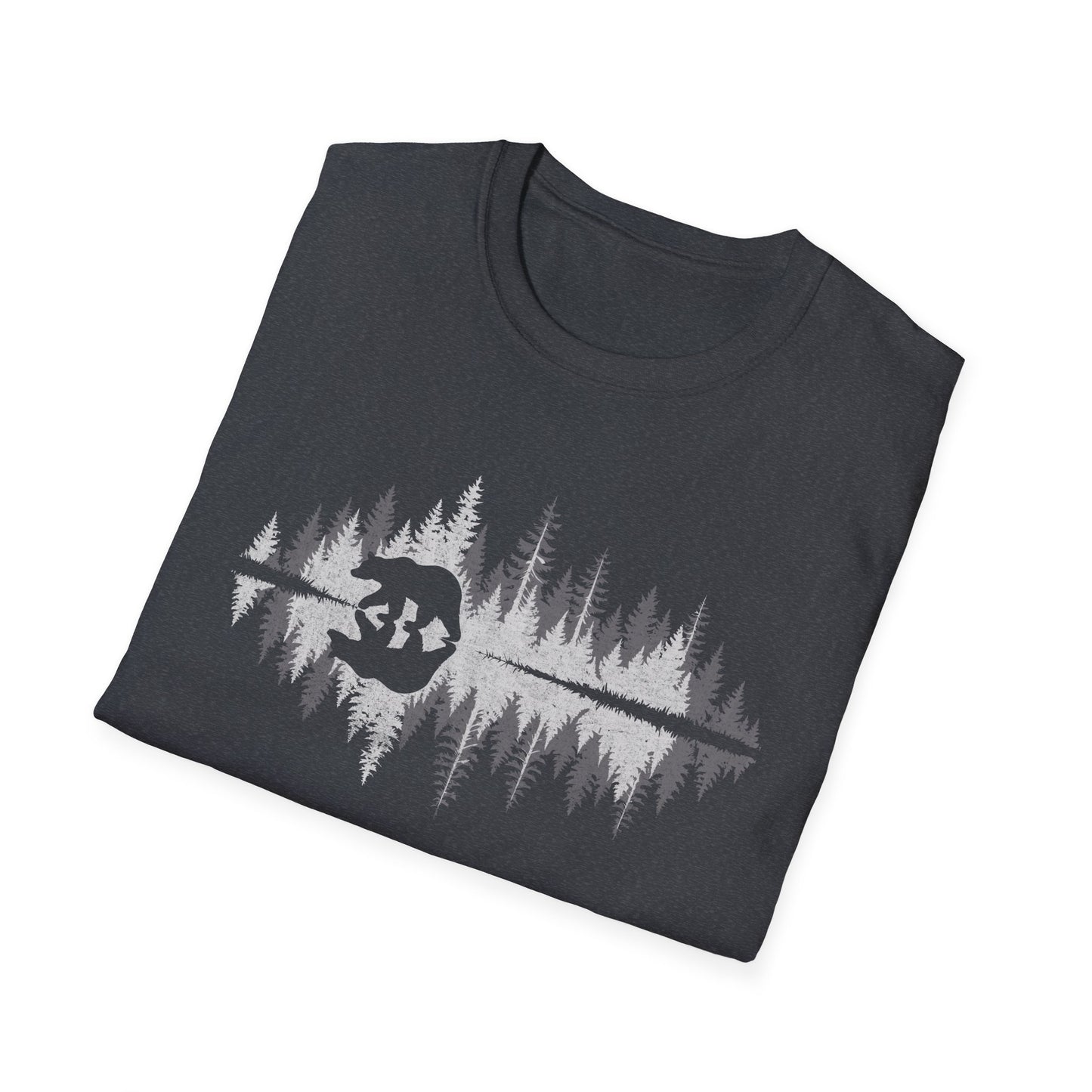 Retro Vintage Bear trees Outdoor Forest T-Shirt