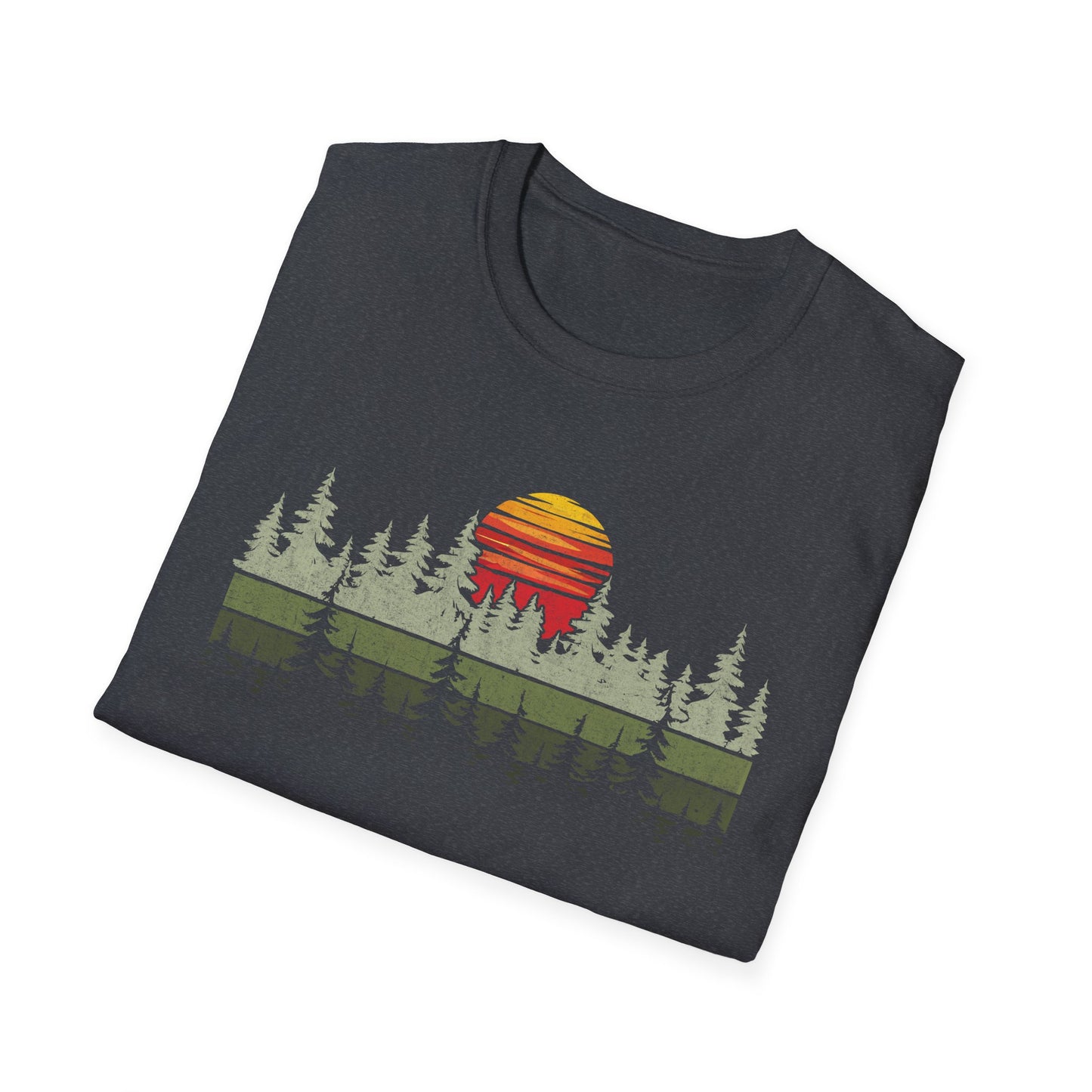 Retro Vintage Sunset Outdoor Forest V2 T-Shirt