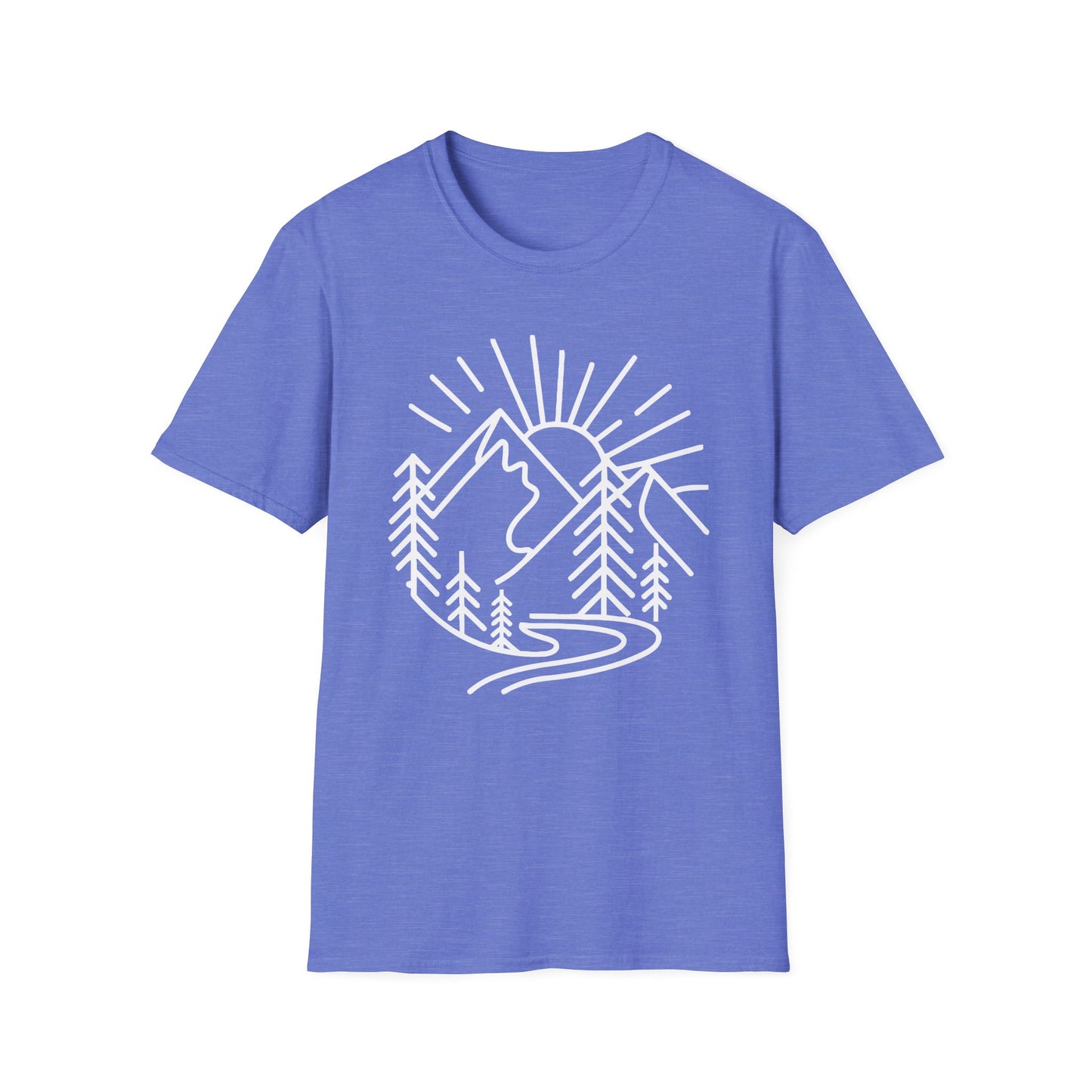 Mountains and Trees Hikers Adventures minimalist Design V1 T-Shirt