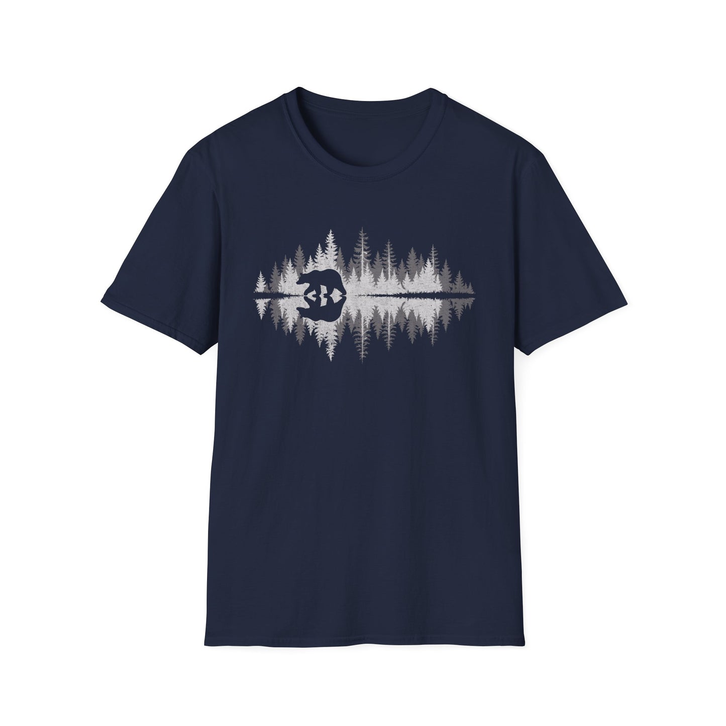 Retro Vintage Bear trees Outdoor Forest T-Shirt