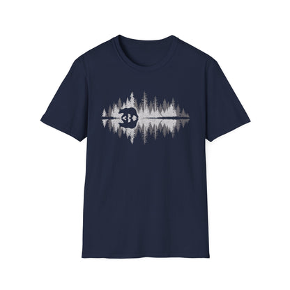 Retro Vintage Bear trees Outdoor Forest T-Shirt