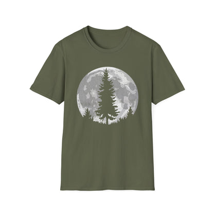 Moon Outdoor Trees Hikers T-Shirt