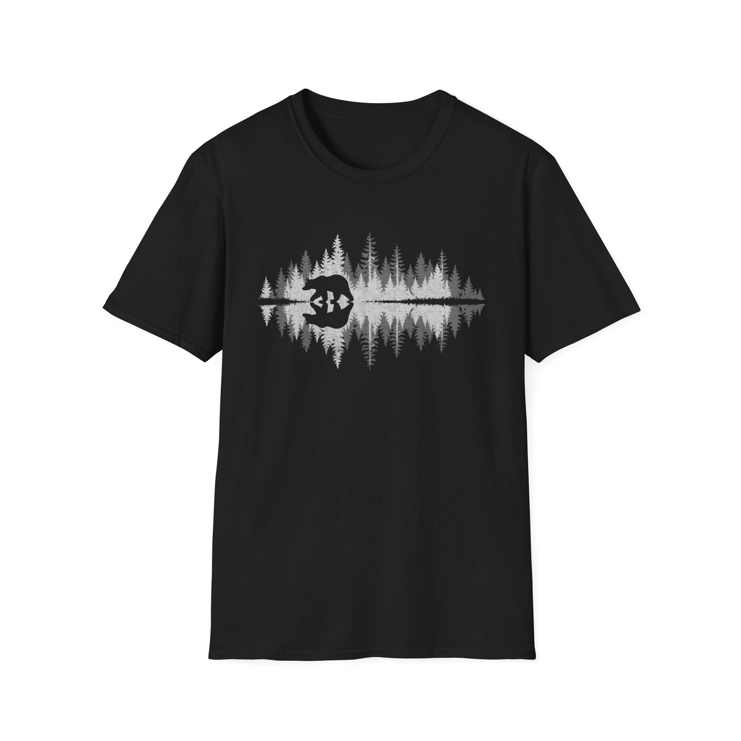 Retro Vintage Bear trees Outdoor Forest T-Shirt