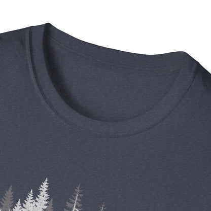 Retro Vintage Bear trees Outdoor Forest T-Shirt