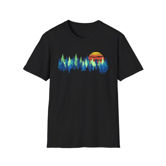 Retro Vintage Sunset Outdoor Forest V1 T-Shirt