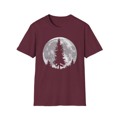 Moon Outdoor Trees Hikers T-Shirt