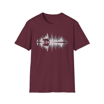 Retro Vintage Bear trees Outdoor Forest T-Shirt