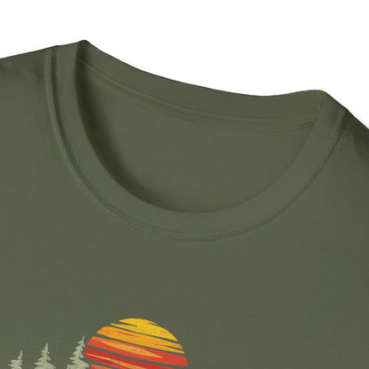 Retro Vintage Sunset Outdoor Forest V2 T-Shirt