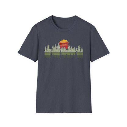 Retro Vintage Sunset Outdoor Forest V2 T-Shirt