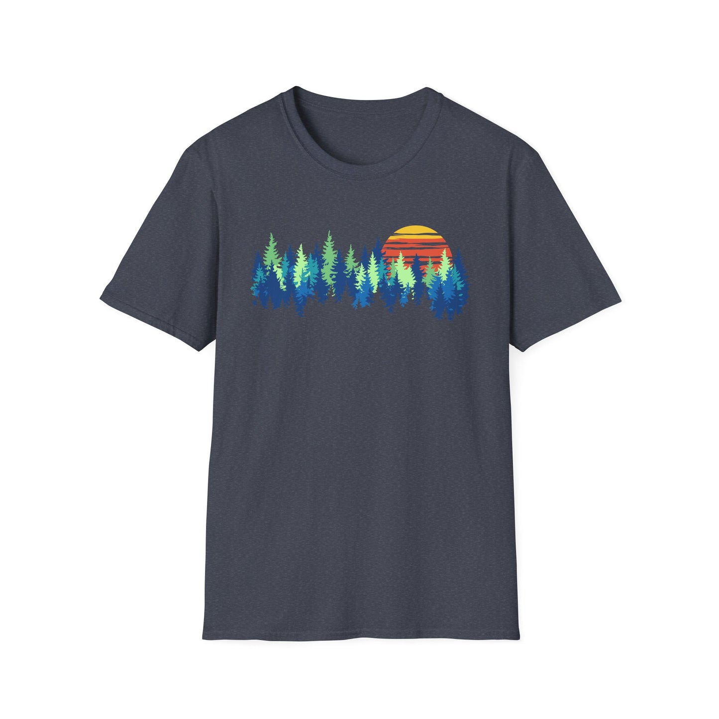 Retro Vintage Sunset Outdoor Forest V1 T-Shirt