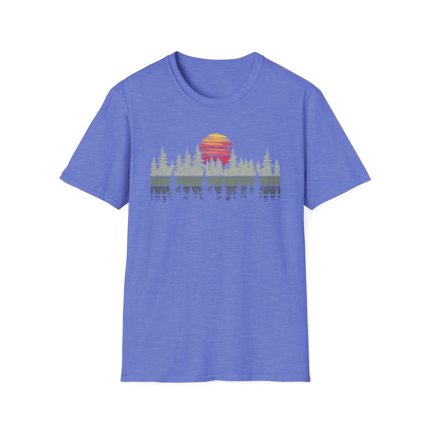 Retro Vintage Sunset Outdoor Forest V2 T-Shirt