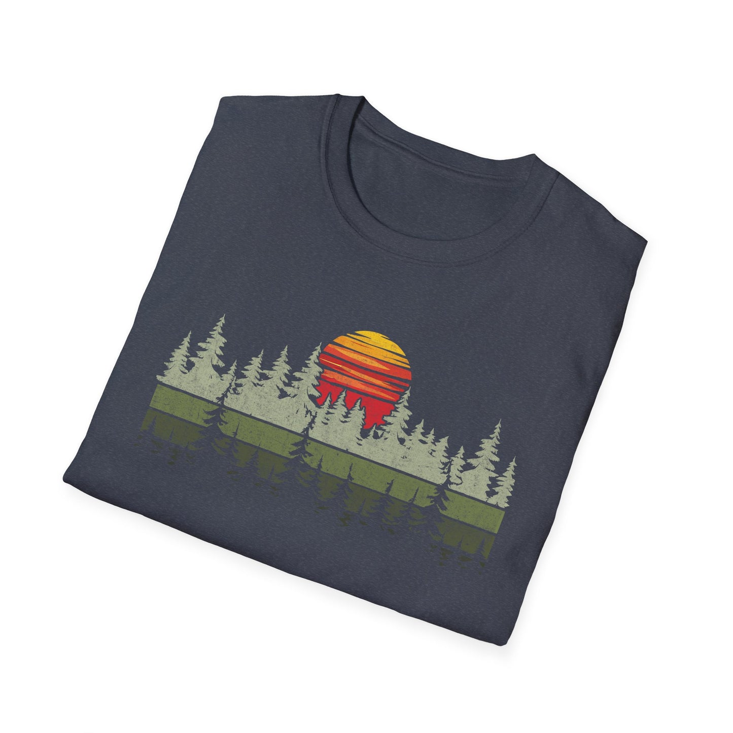 Retro Vintage Sunset Outdoor Forest V2 T-Shirt