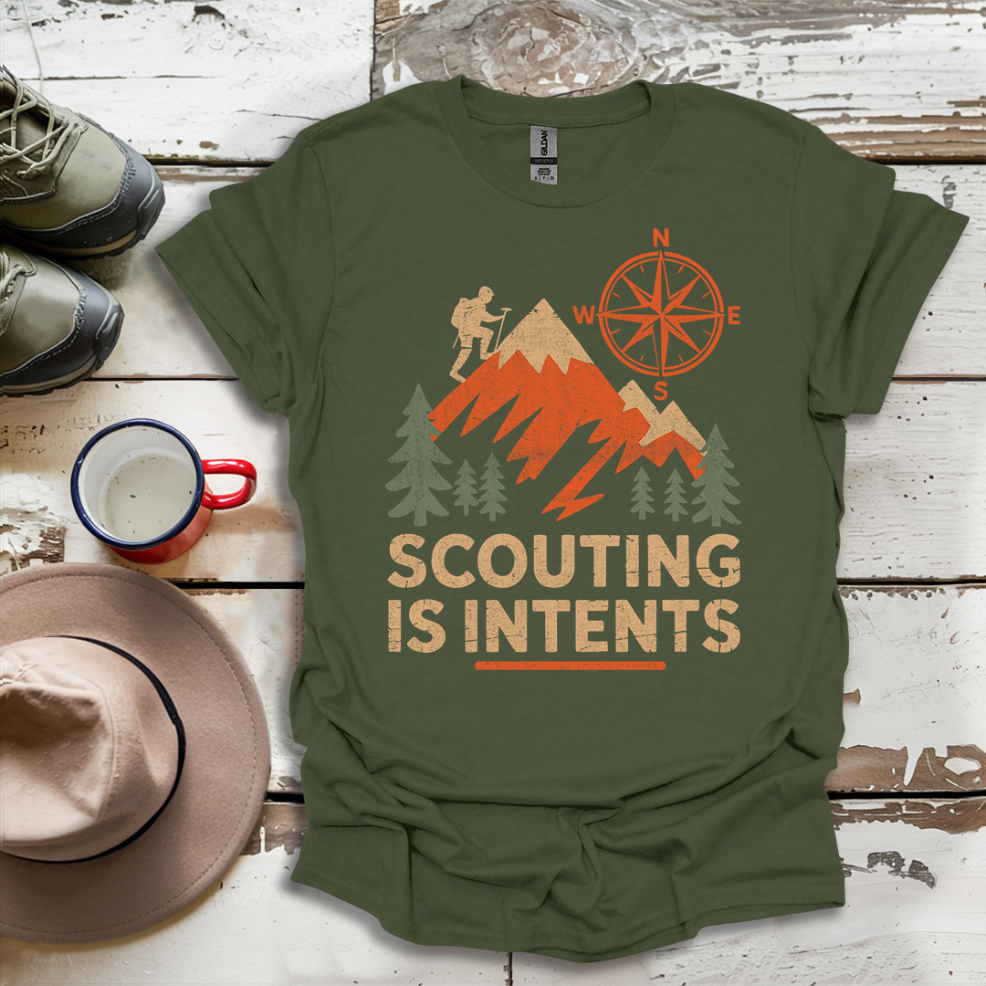 Hiking Outdoor Nature  Scouting Is Intents V1 T-Shirt