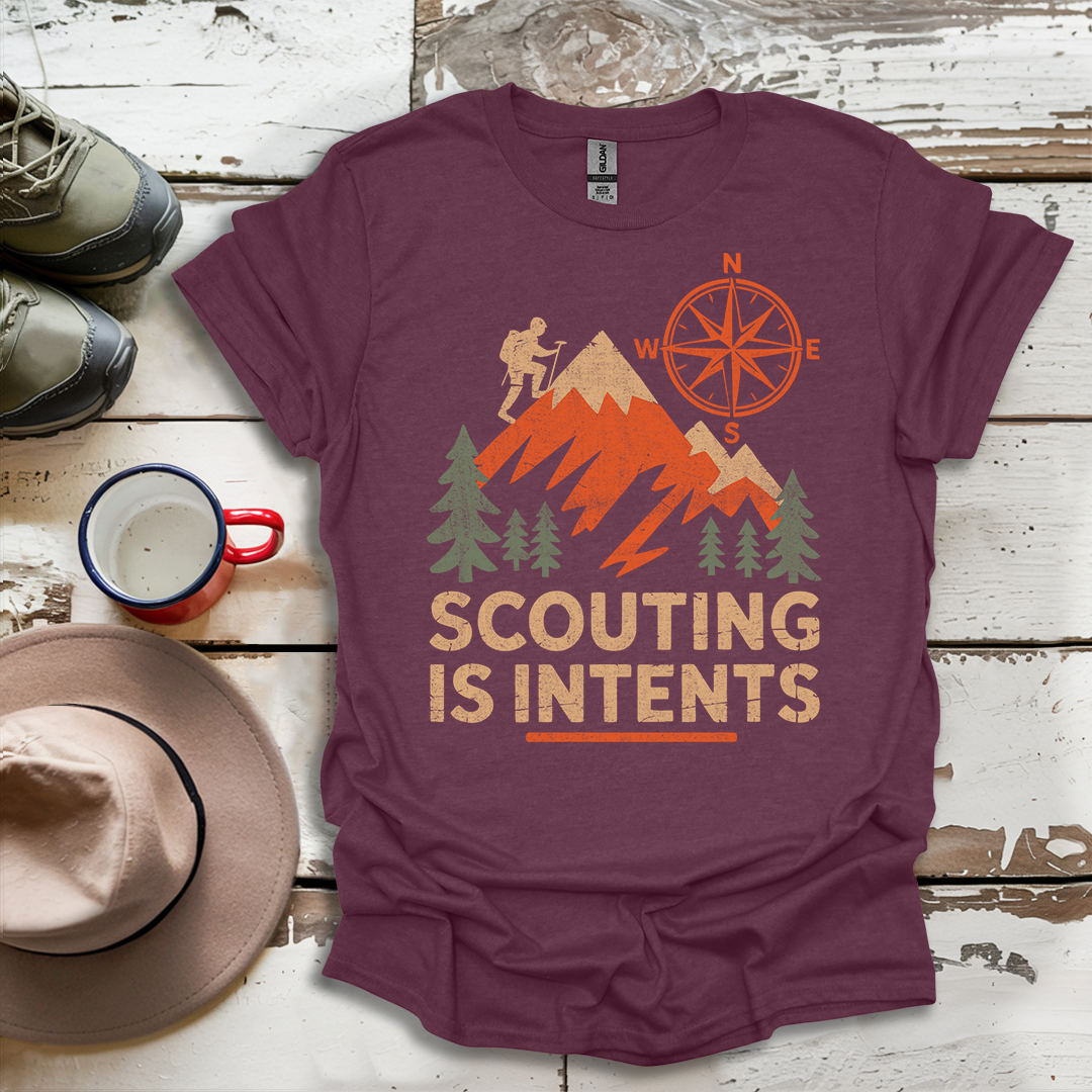 Hiking Outdoor Nature  Scouting Is Intents V1 T-Shirt