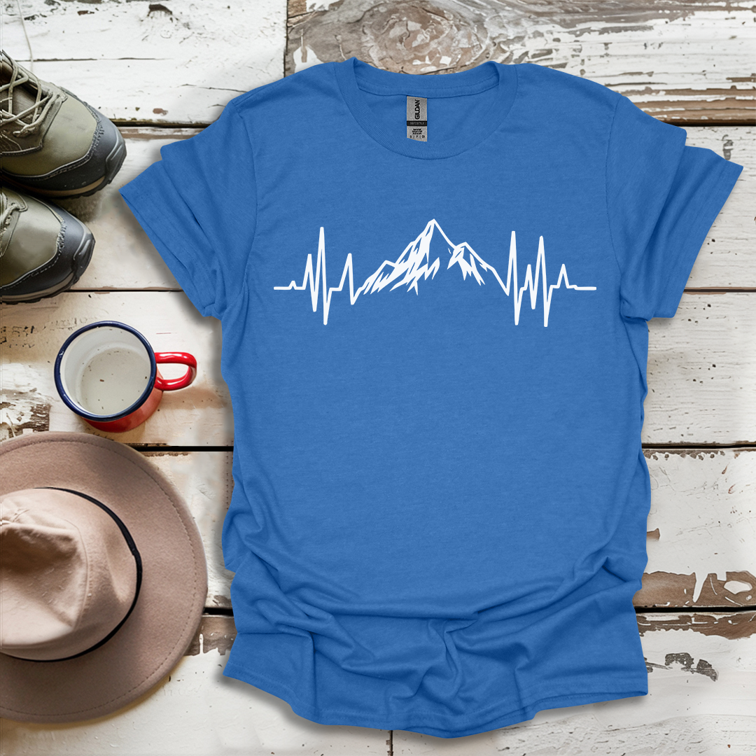 Mountains Hiking  Heartbeat Hiker Adventures V1 T-Shirt
