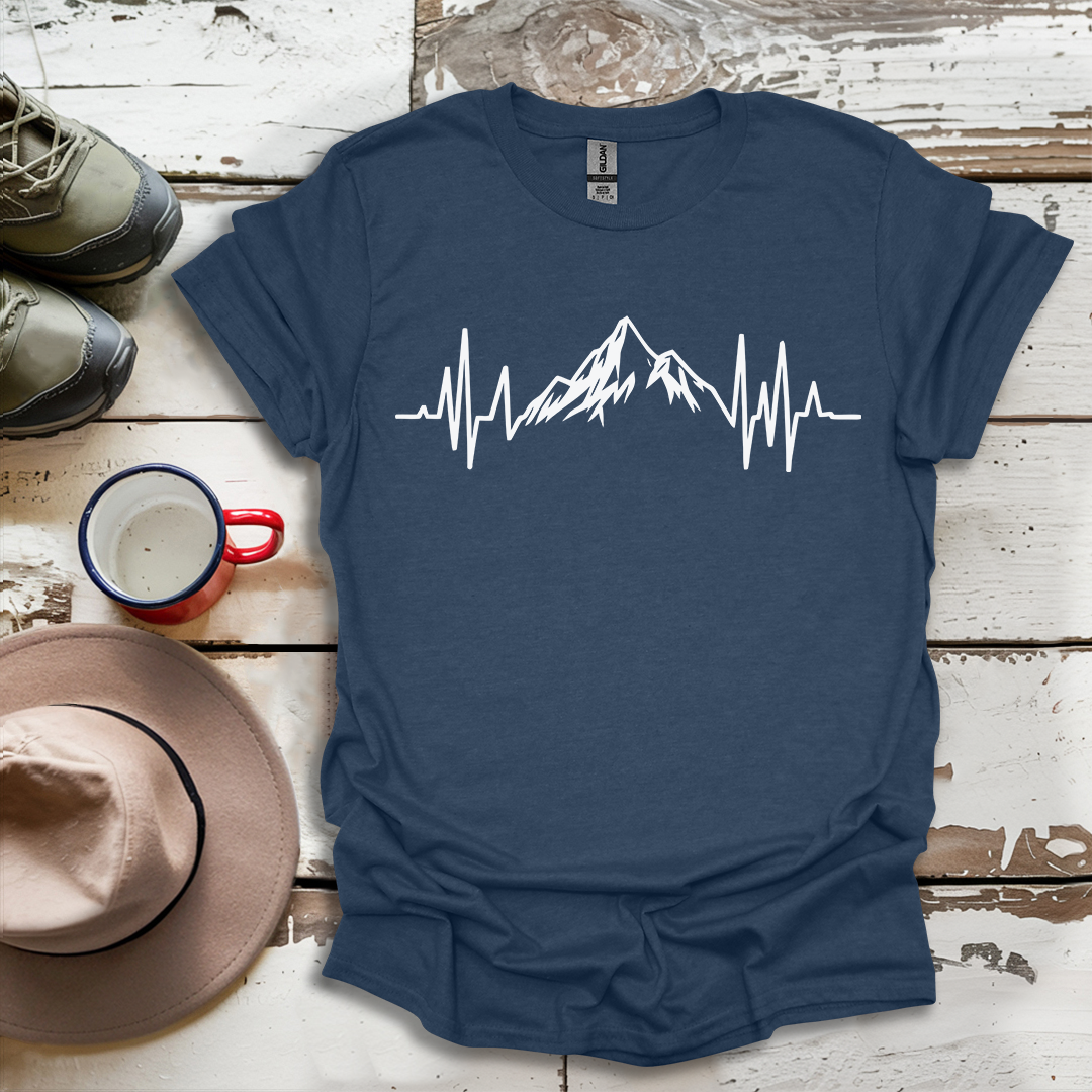 Mountains Hiking  Heartbeat Hiker Adventures V1 T-Shirt