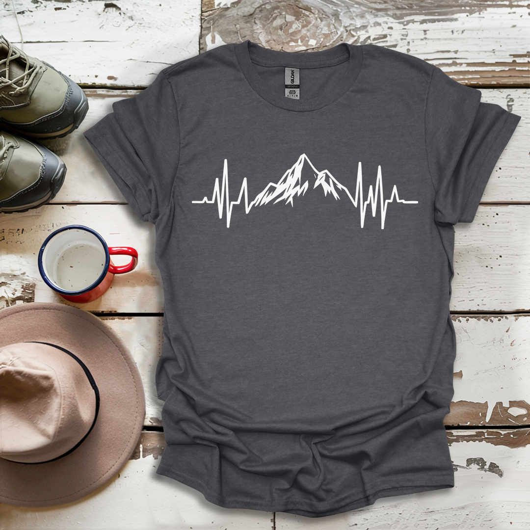 Mountains Hiking  Heartbeat Hiker Adventures V1 T-Shirt