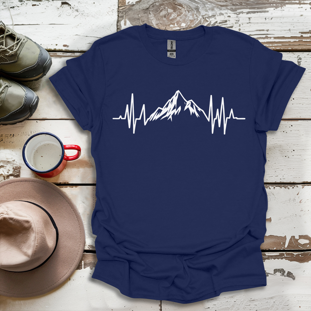Mountains Hiking  Heartbeat Hiker Adventures V1 T-Shirt