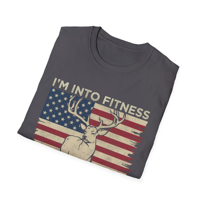 Deer dad Vintage US Flag T-Shirt