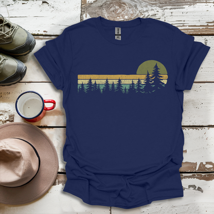 Retro Vintage Trees Outdoor Forest V1 T-Shirt