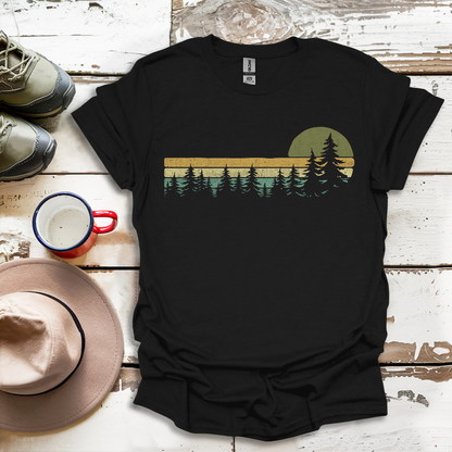 Retro Vintage Trees Outdoor Forest V1 T-Shirt