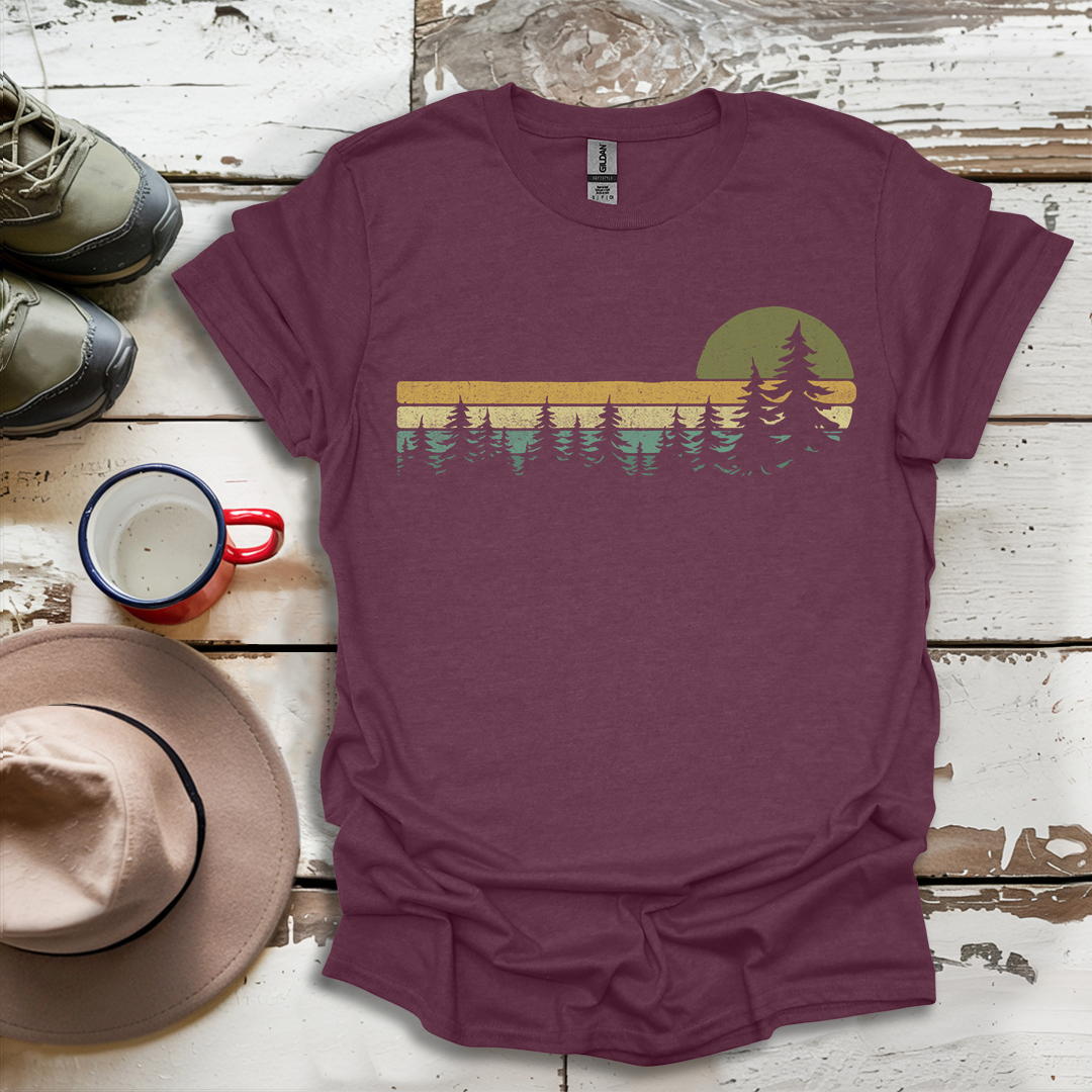 Retro Vintage Trees Outdoor Forest V1 T-Shirt