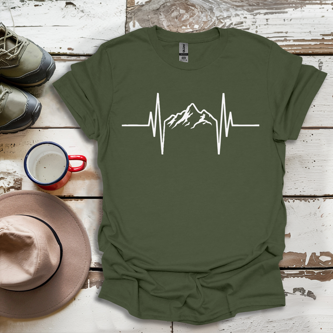 Mountains Hiking  Heartbeat Hiker Adventures V2 T-Shirt