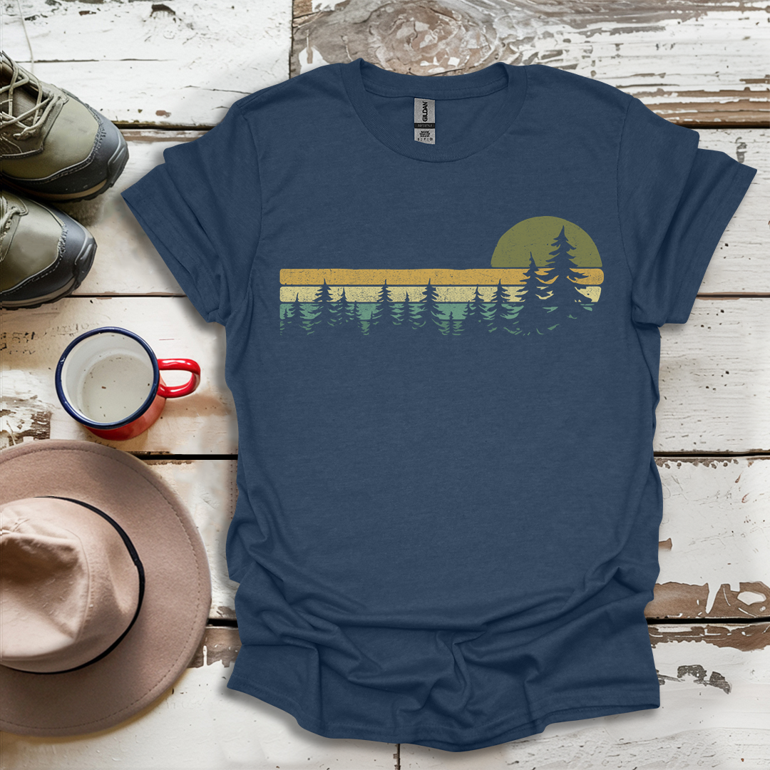 Retro Vintage Trees Outdoor Forest V1 T-Shirt