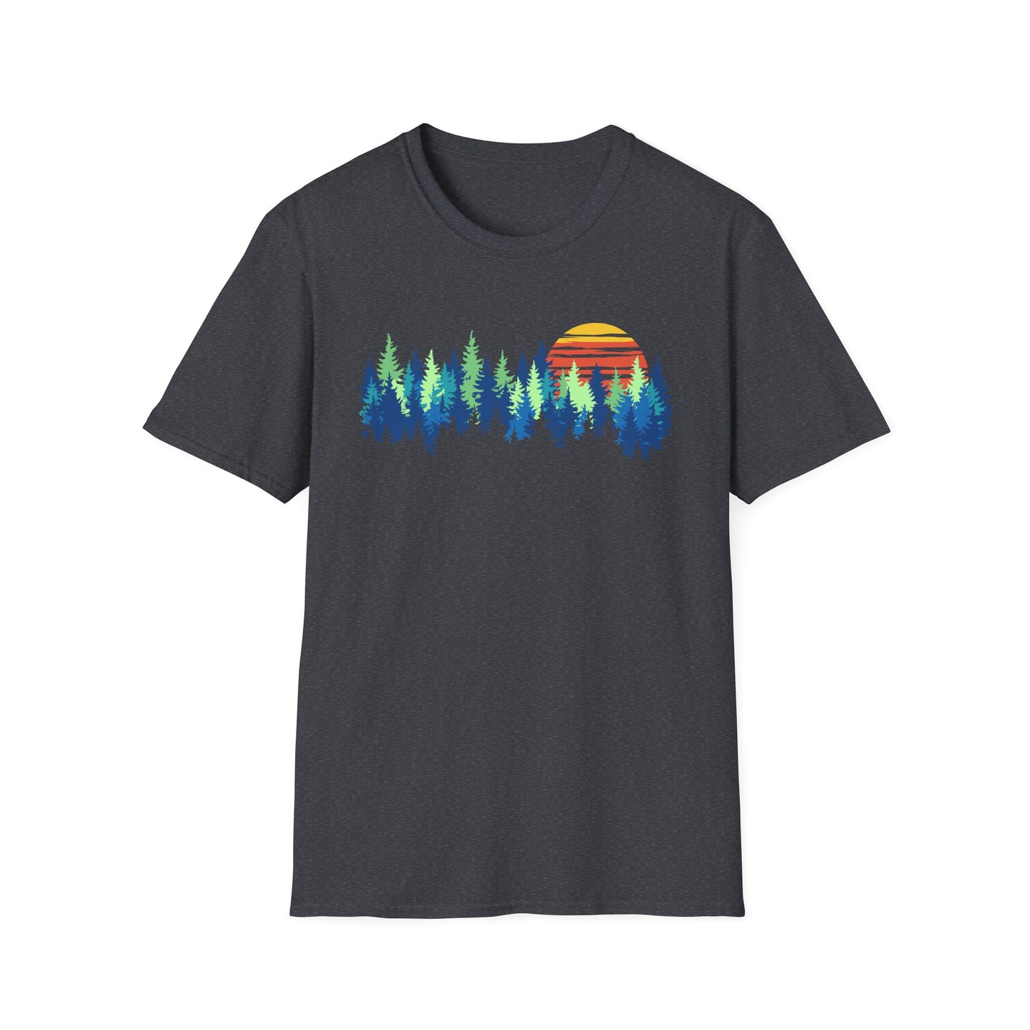 Retro Vintage Sunset Outdoor Forest V1 T-Shirt