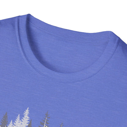 Retro Vintage Bear trees Outdoor Forest T-Shirt