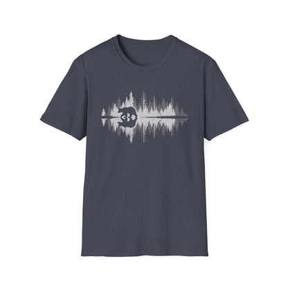 Retro Vintage Bear trees Outdoor Forest T-Shirt
