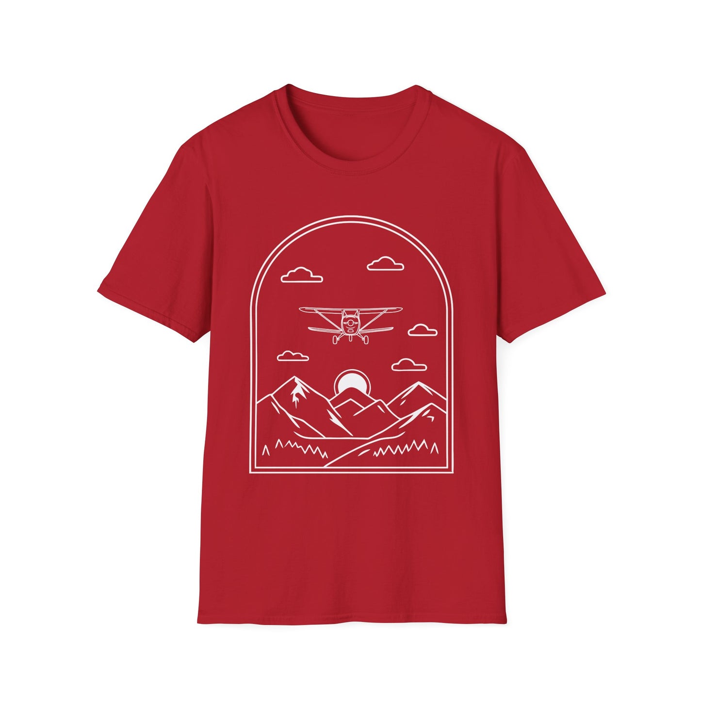 Airplane Over Mountains T-Shirt