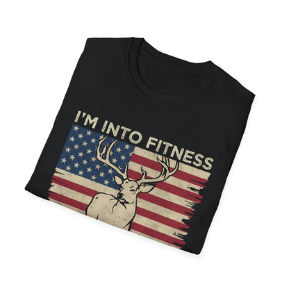 Deer dad Vintage US Flag T-Shirt