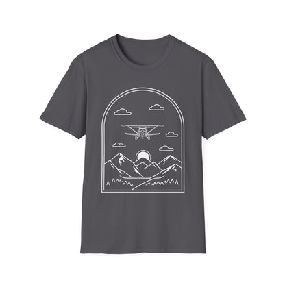 Airplane Over Mountains T-Shirt