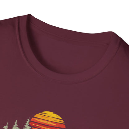 Retro Vintage Sunset Outdoor Forest V2 T-Shirt