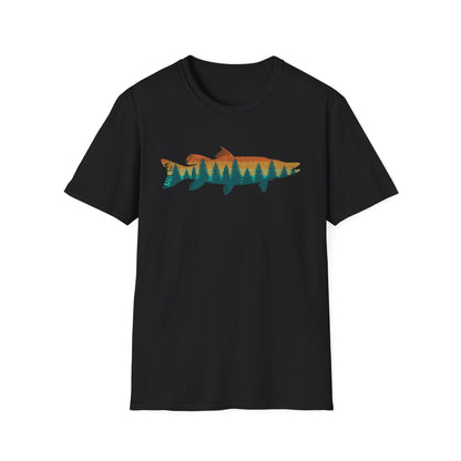 Fly Fishing Outdoor Forest Nature Fisherman Wildlife V3 T-Shirt