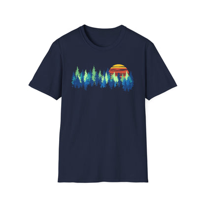 Retro Vintage Sunset Outdoor Forest V1 T-Shirt