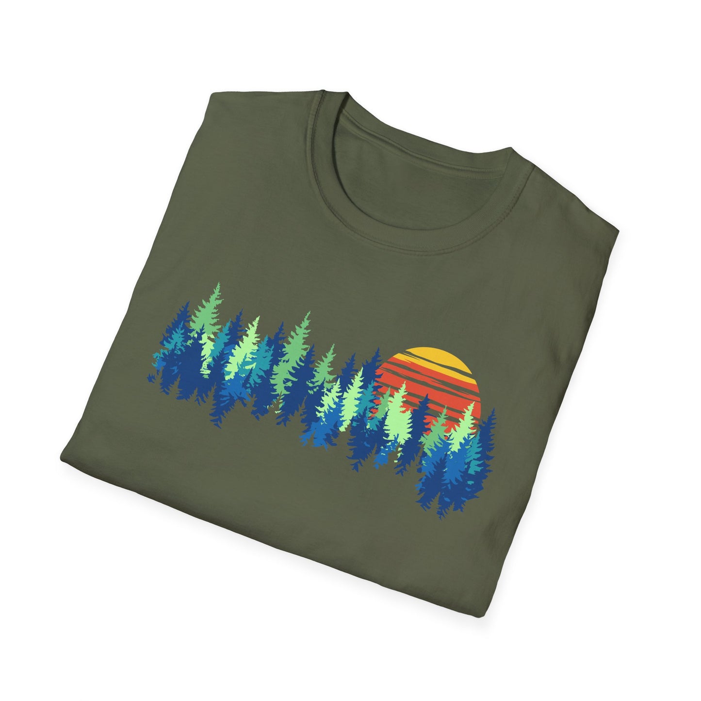 Retro Vintage Sunset Outdoor Forest V1 T-Shirt
