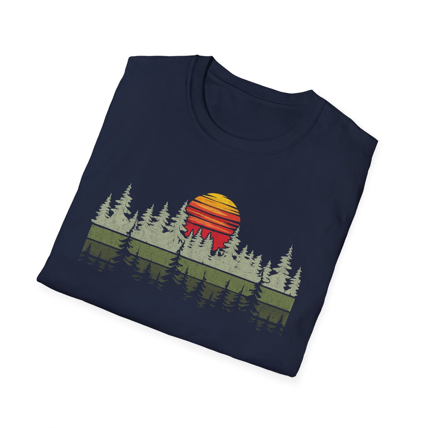 Retro Vintage Sunset Outdoor Forest V2 T-Shirt