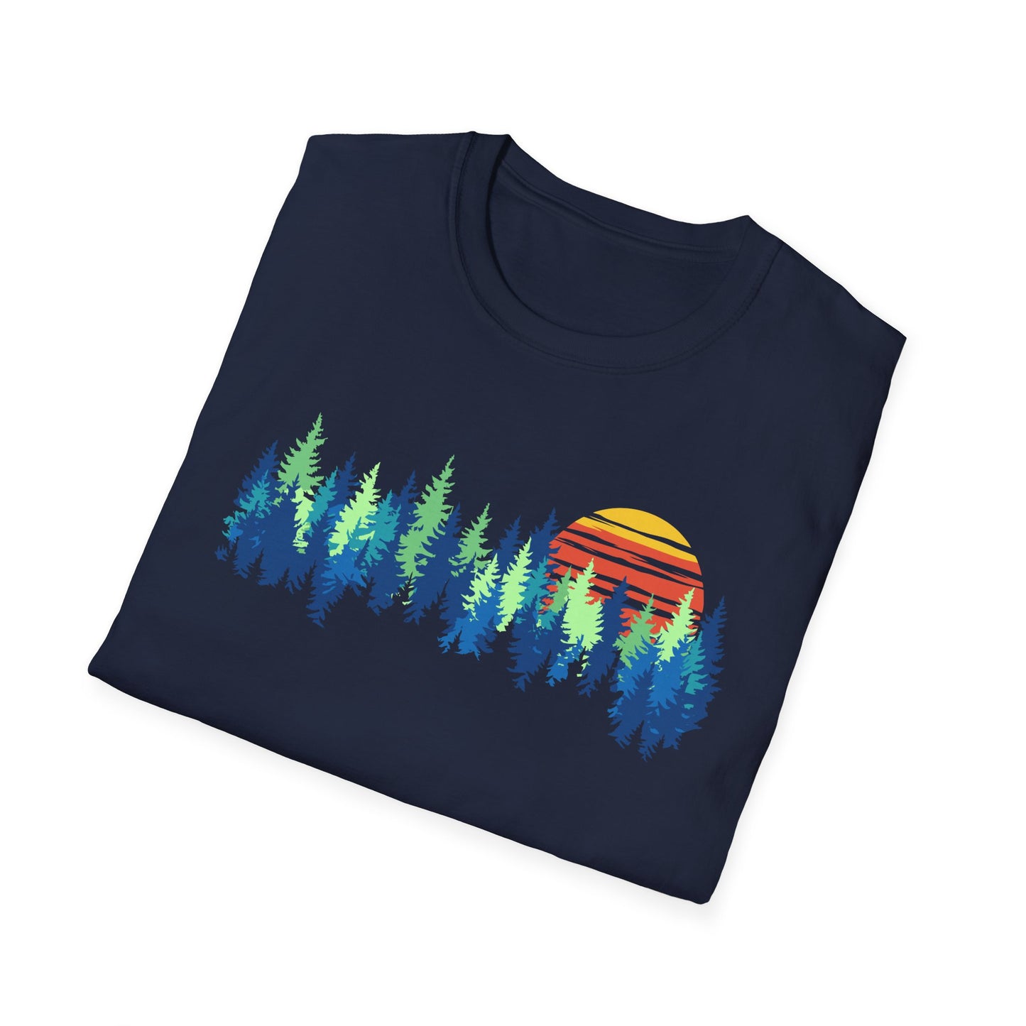 Retro Vintage Sunset Outdoor Forest V1 T-Shirt